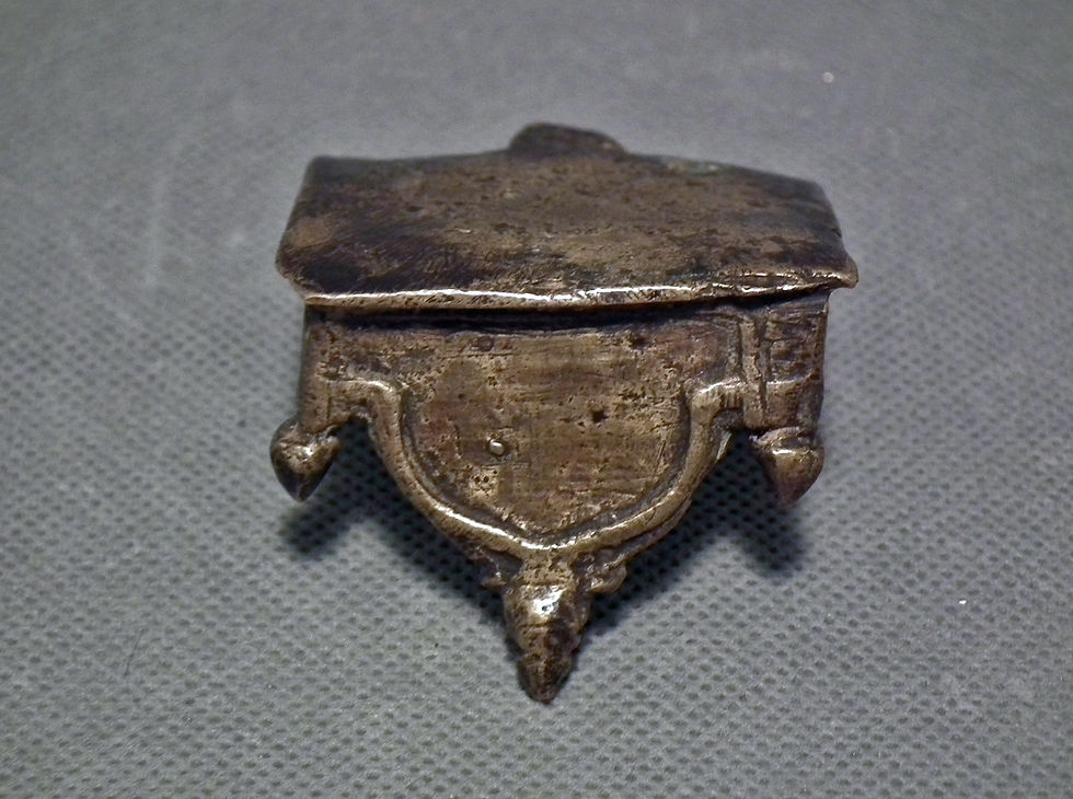 Thumbnail: Antique 18th-19th century Indian Hindu Shaivite Bronze Shrine Lingam Shiva Ganes