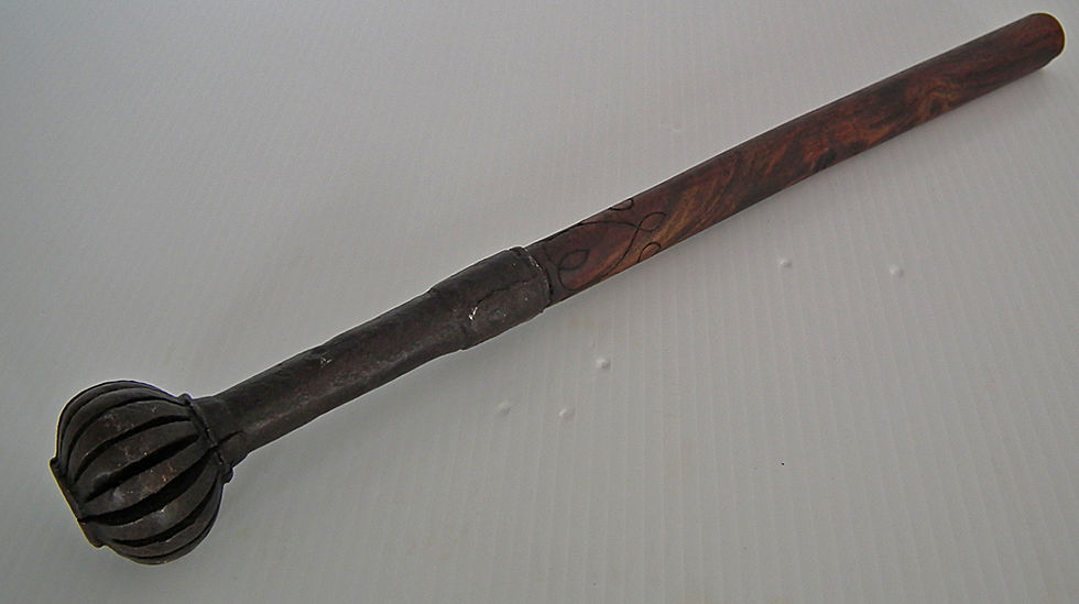 Thumbnail: Antique 17th century Islamic Turkish Ottoman or Hungarian Mace Topuz - Buzogányo
