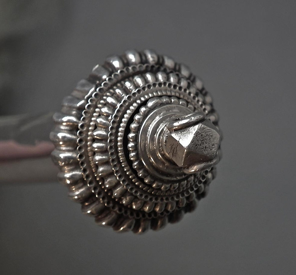 Thumbnail: Antique Indian Silver Fly Whisk Chauri Islamic Mughal India 18th Century