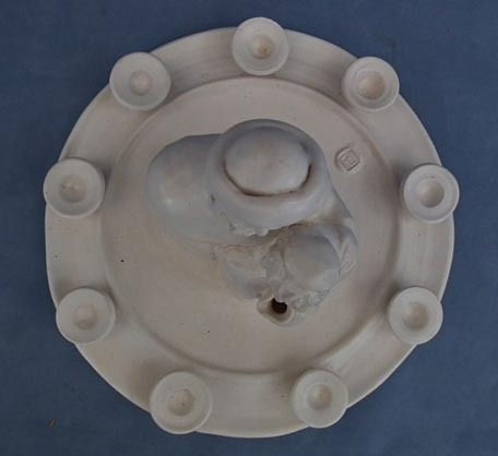 Thumbnail: Jewish Hanukkah Menorah Porcelain sculpture by Bailey Stern Leslie