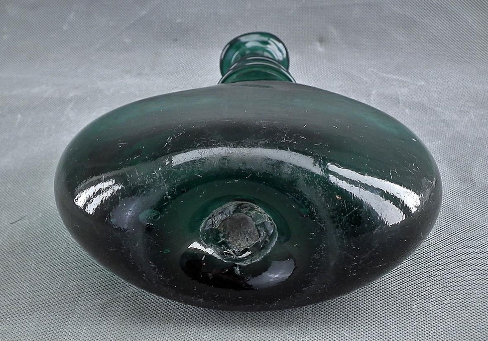 Thumbnail: Antique 18th Century Islamic Persian Zand Dynasty Glass Saddle Flask