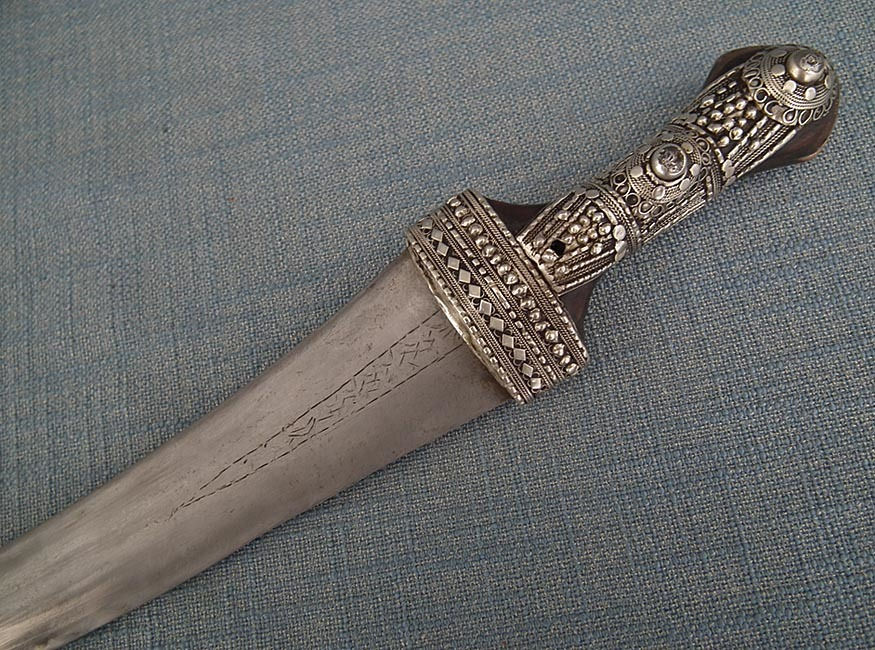 Thumbnail: Antique Silver Islamic Arabian Wahabite Dharia Dagger Arab Jambiya