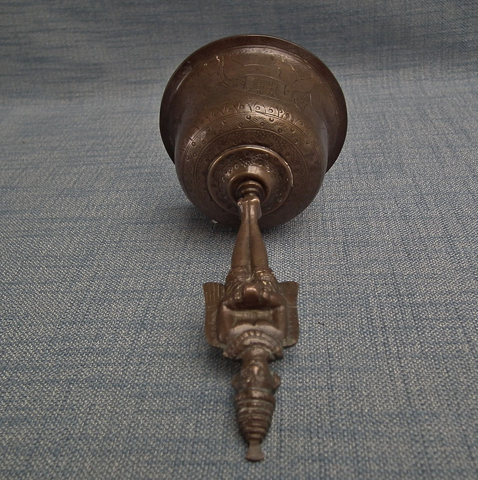 Thumbnail: Antique Garuda/Hanuman Indian Hindu Ghanta Puja Bell 19th Century