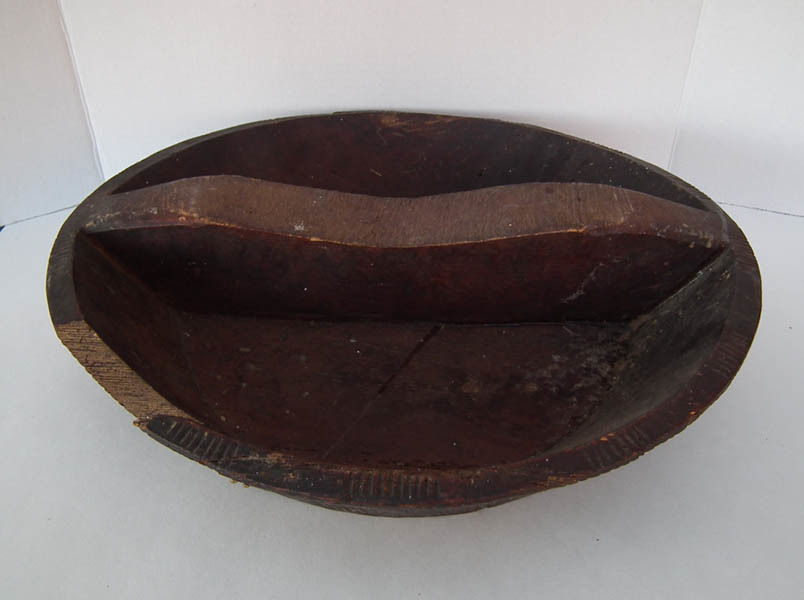 Thumbnail: Large Antique African Tribal Carved Wood Bowl