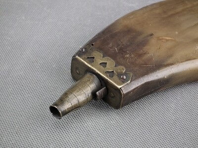 Thumbnail: Antique 16th century European Gun Powder Horn Flask For Matchlock or Wheel Lock Gun