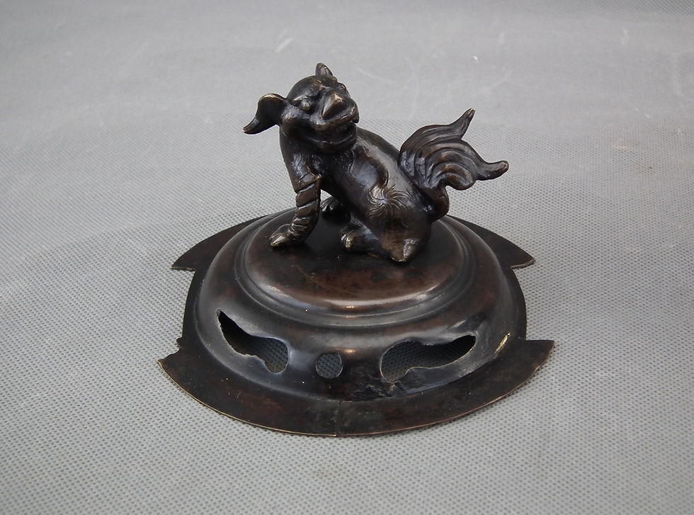 Thumbnail: Antique Chinese 17th Century Ming Dynasty Bronze Tripod Censer Incense Burner