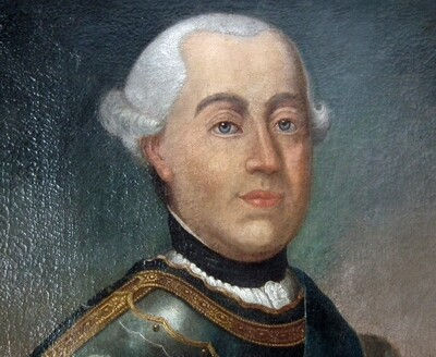 Thumbnail: Antique 18th Century circa 1740 AD Portrait of the Polish King Augustus III  of Poland