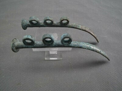 Ancient Scythian 6th - 4th Century B.C. Bronze Horse Shank Curb Bit Bridle