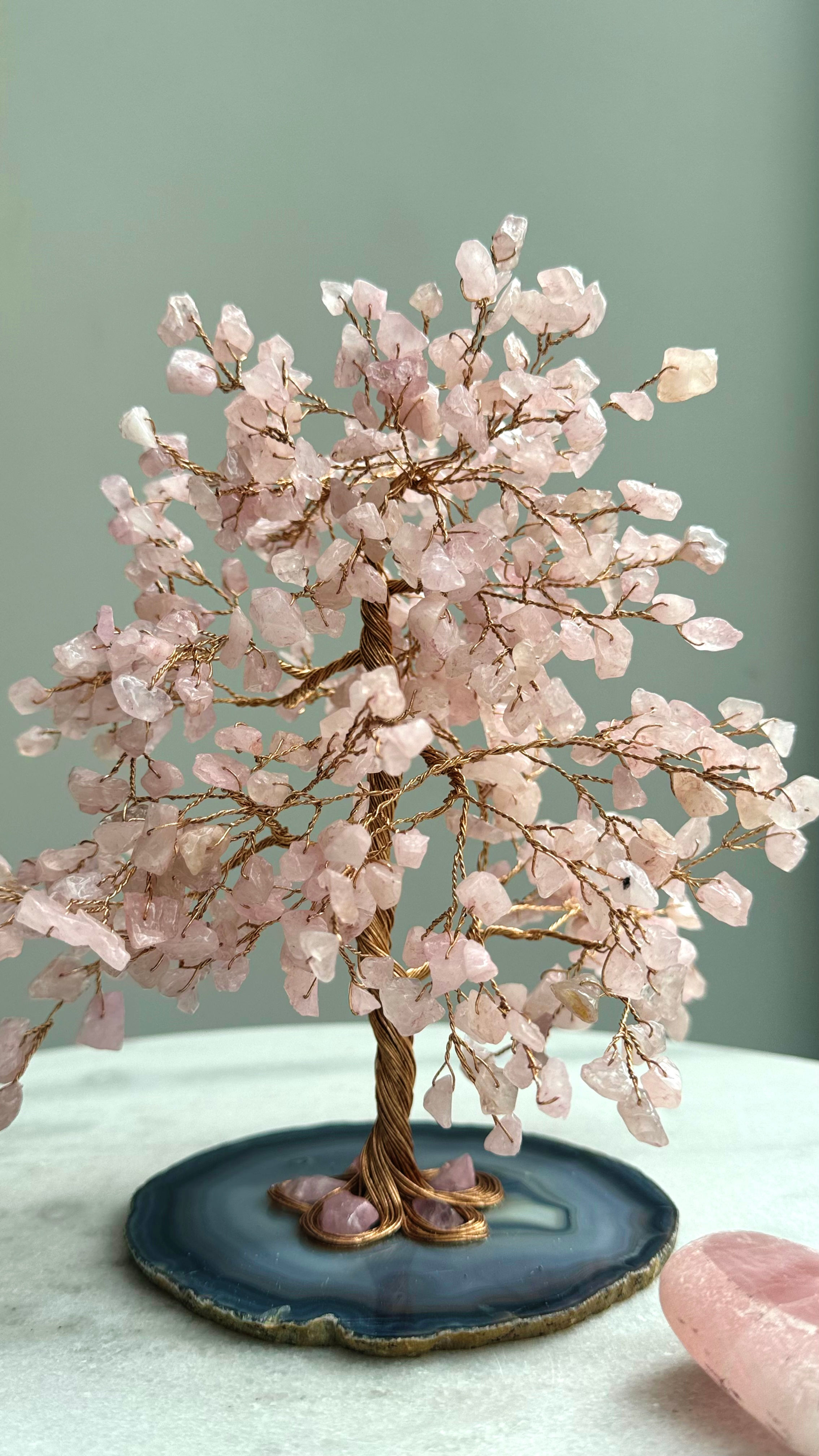 500 Rose Quartz Crystal Tree of Life