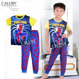 Spiderman Blue Yellow Short Sleeve