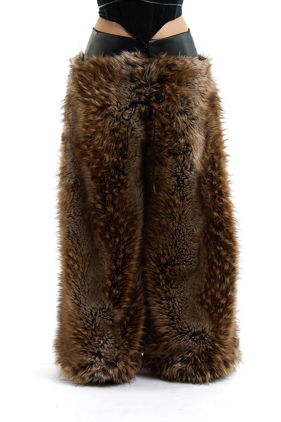 FERAL FAUX FUR TROUSERS | Patient Z
