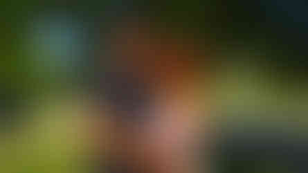 Man with dreadlocks and woman in colorful dress embracing