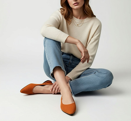 Charlotte flat slingback in orange suede SS26 3.jpeg