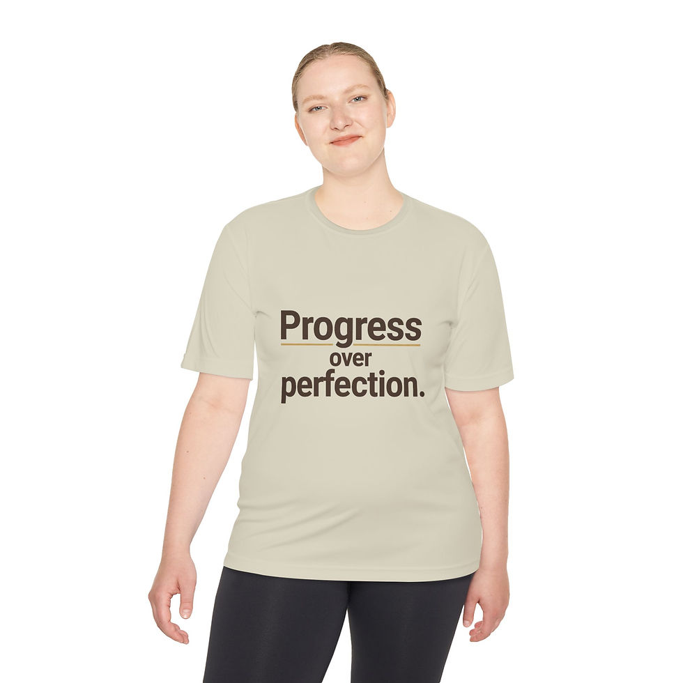 Thumbnail: Progress Over Perfection Tee Shirt for Fitness & Everyday Wear