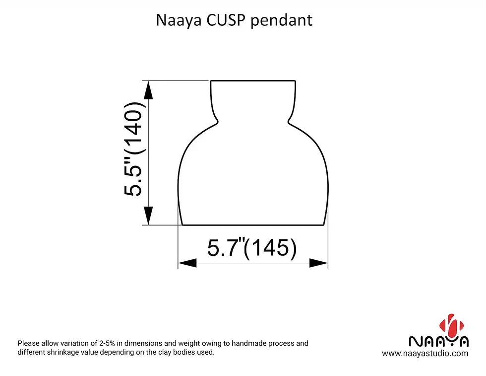 Thumbnail: Ceramic Hanging Small Pendant Light - Cusp