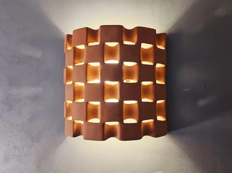 Thumbnail: Ceramic Wall Up & Down Lighting Sconce - Tessara