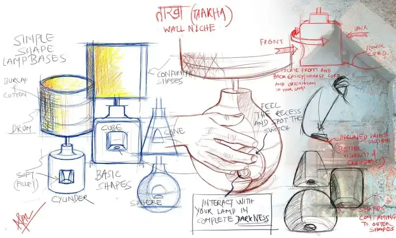 Thumbnail: Ceramic Table lamp - Takha Cone