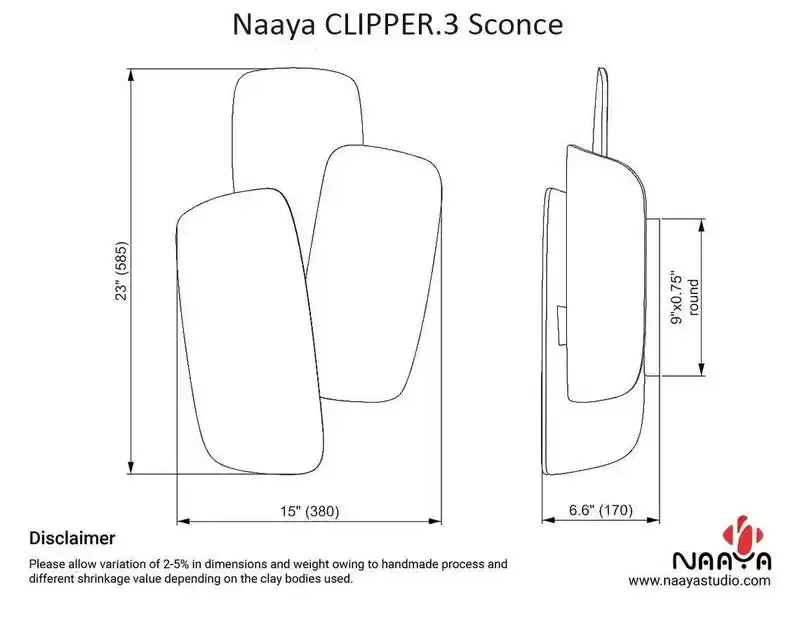 Thumbnail: Ceramic Designer Wall Light - Clipper3