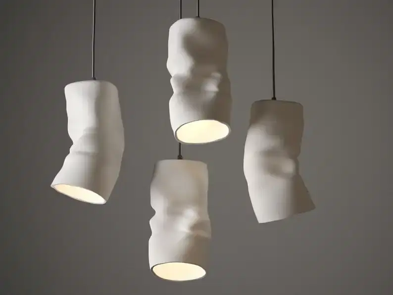 Thumbnail: Ceramic Hanging Wabi Sabi Pendant Light - Tamarind