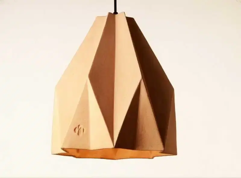 Thumbnail: Ceramic Hanging Origami Pendant Light - Daffodil