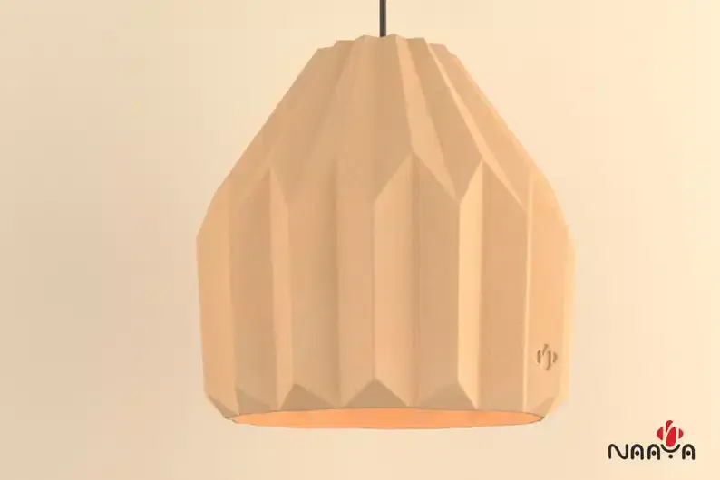 Thumbnail: Ceramic Hanging Origami Pendant Light - Tulip