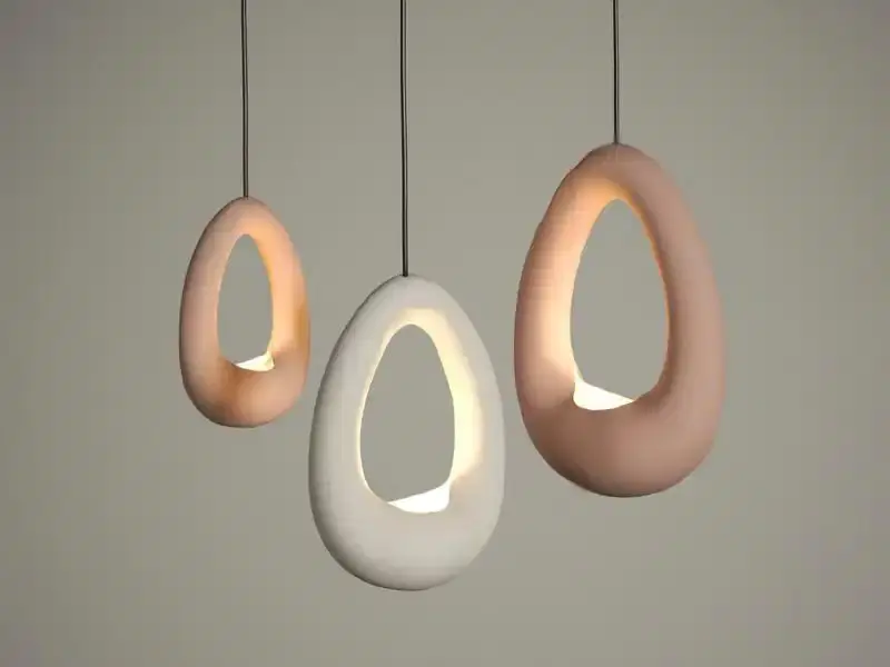 Thumbnail: Ceramic Hanging Pendant Chandelier Light - Drops