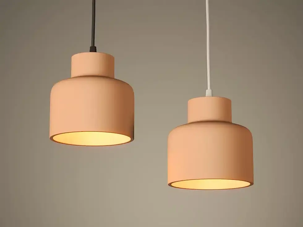 Thumbnail: Ceramic Hanging Small Pendant Light - Flow