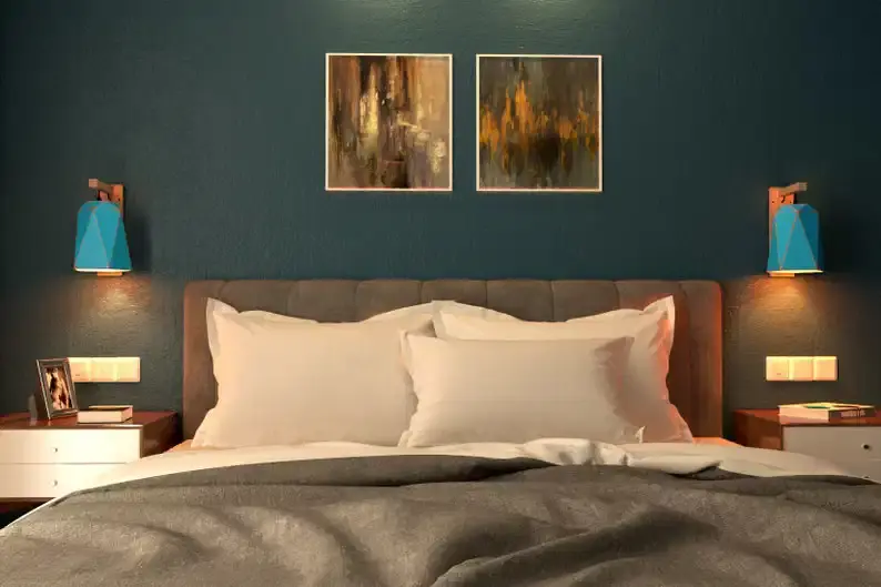 Thumbnail: Ceramic Geometric & Wooden Wall Sconce - Penta