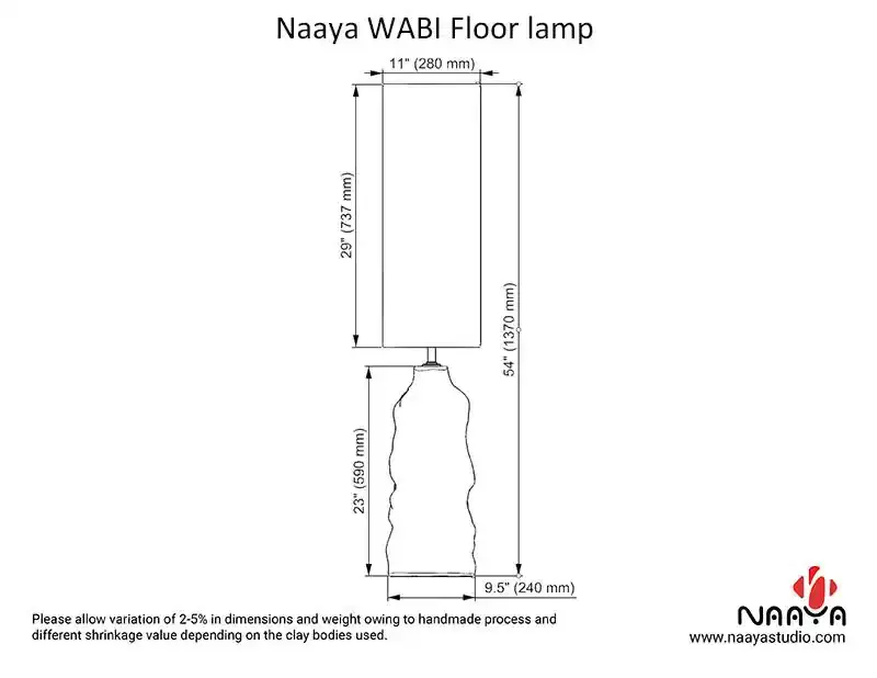 Thumbnail: Ceramic Wabi Sabi Floor Lamp - Crumpled