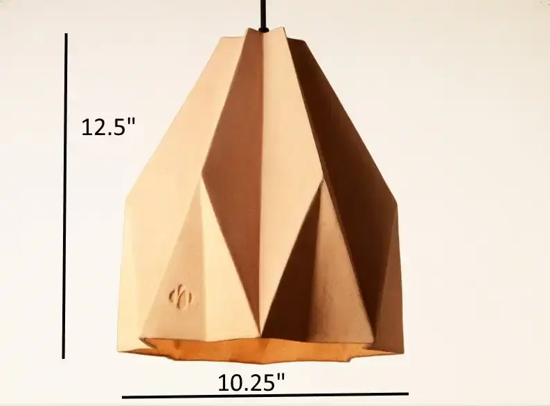 Thumbnail: Ceramic Hanging Origami Pendant Light - Daffodil