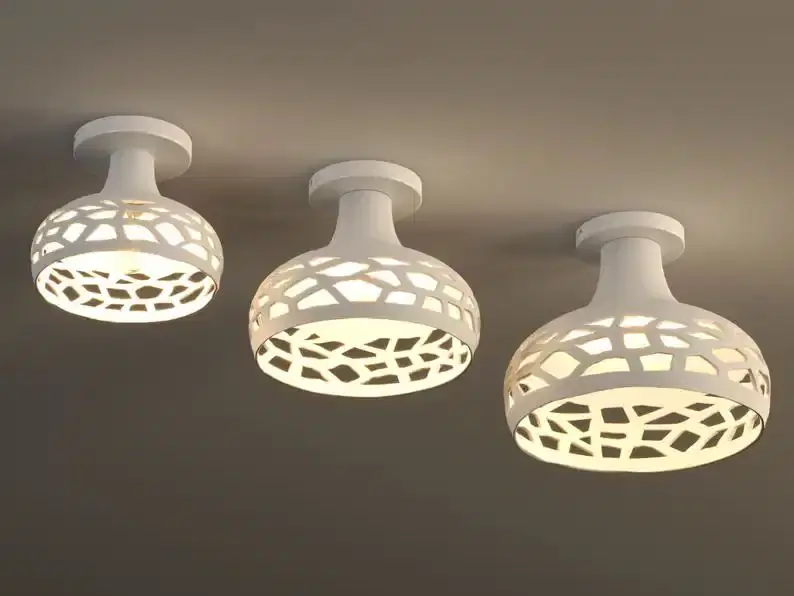 Thumbnail: Ceramic Semi Flush Light - Dazzle2