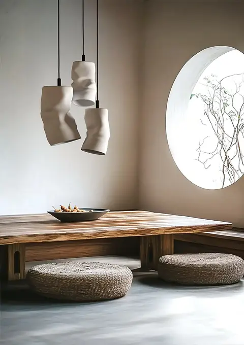 Naaya Ceramic Tamarind Pendant: Wabi Sabi Design