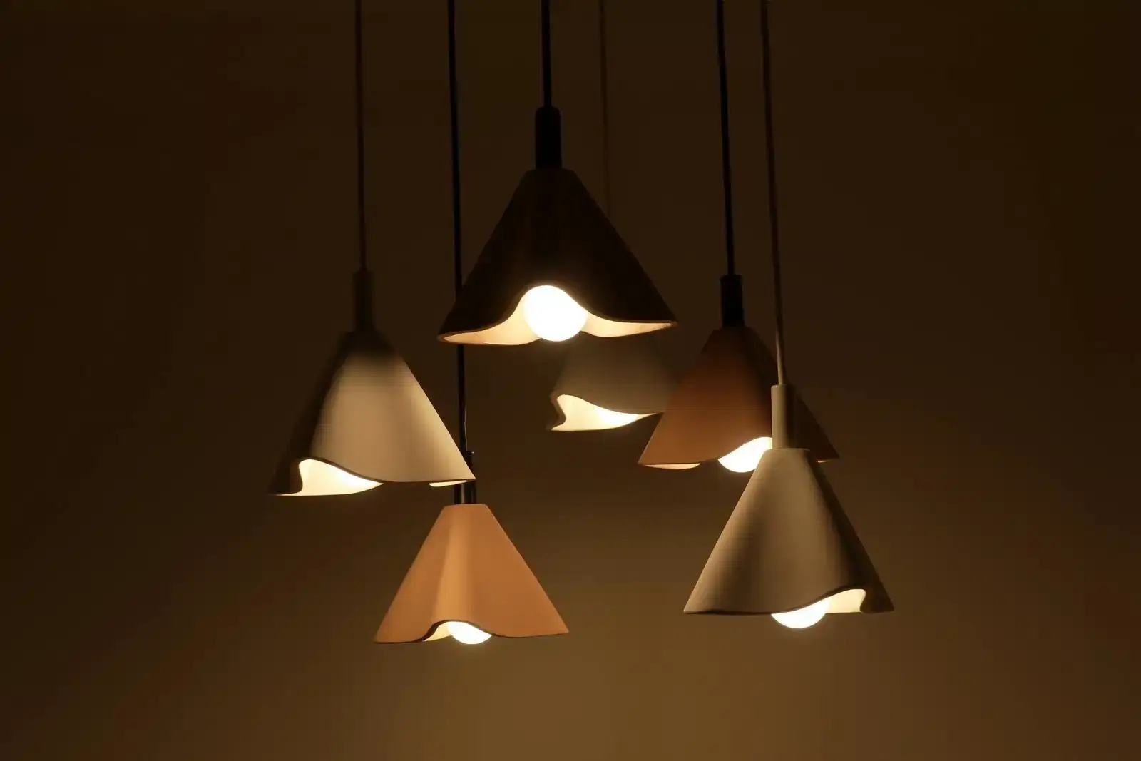 Ceramic Statement Chandelier Light - Draped