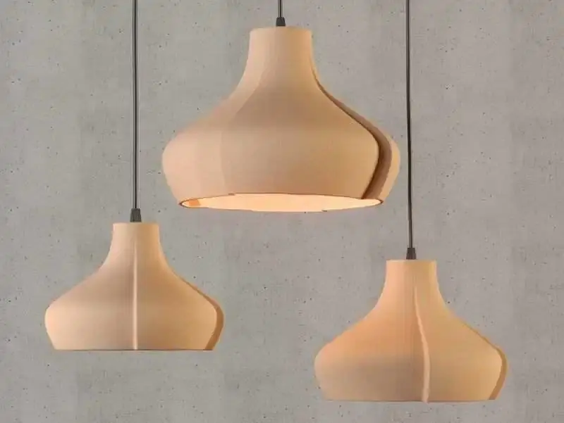 Thumbnail: Ceramic Hanging Pendant Lamp - Garlic Bud