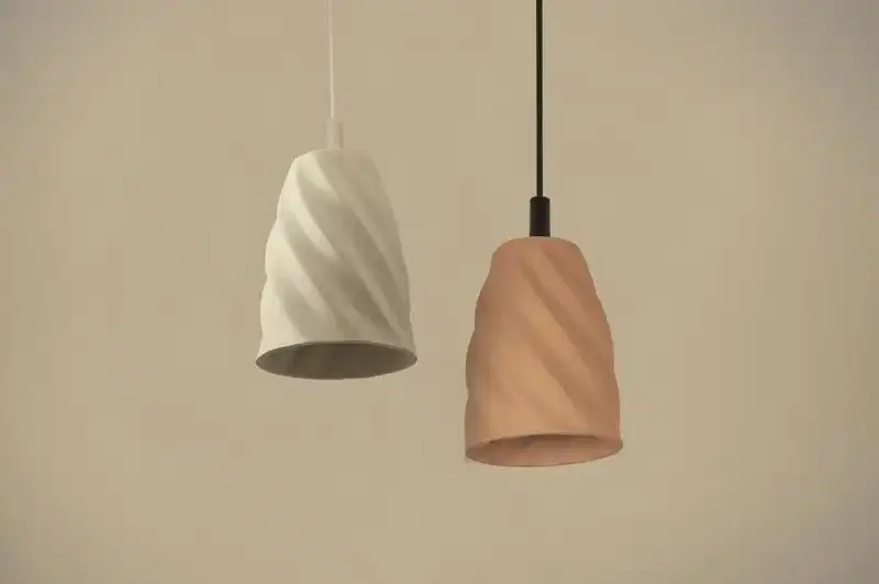 Thumbnail: Ceramic Hanging Wabi Sabi Pendant Light - Twist