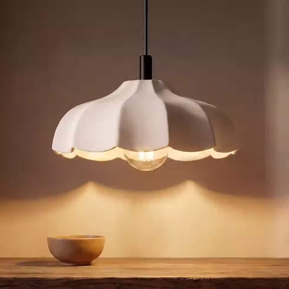 Thumbnail: Ceramic Large Hanging Pendant Light - Dahlia