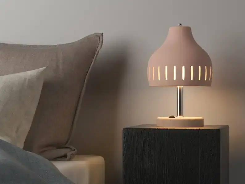 Thumbnail: Ceramic & Wood Table lamp - Bell