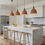 Thumbnail: Ceramic Hanging Pendant Light - Dome Ridges