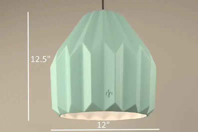 Thumbnail: Ceramic Hanging Origami Pendant Light - Tulip