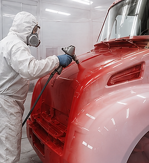 Kenworth commercial truck hood painting and refinishing