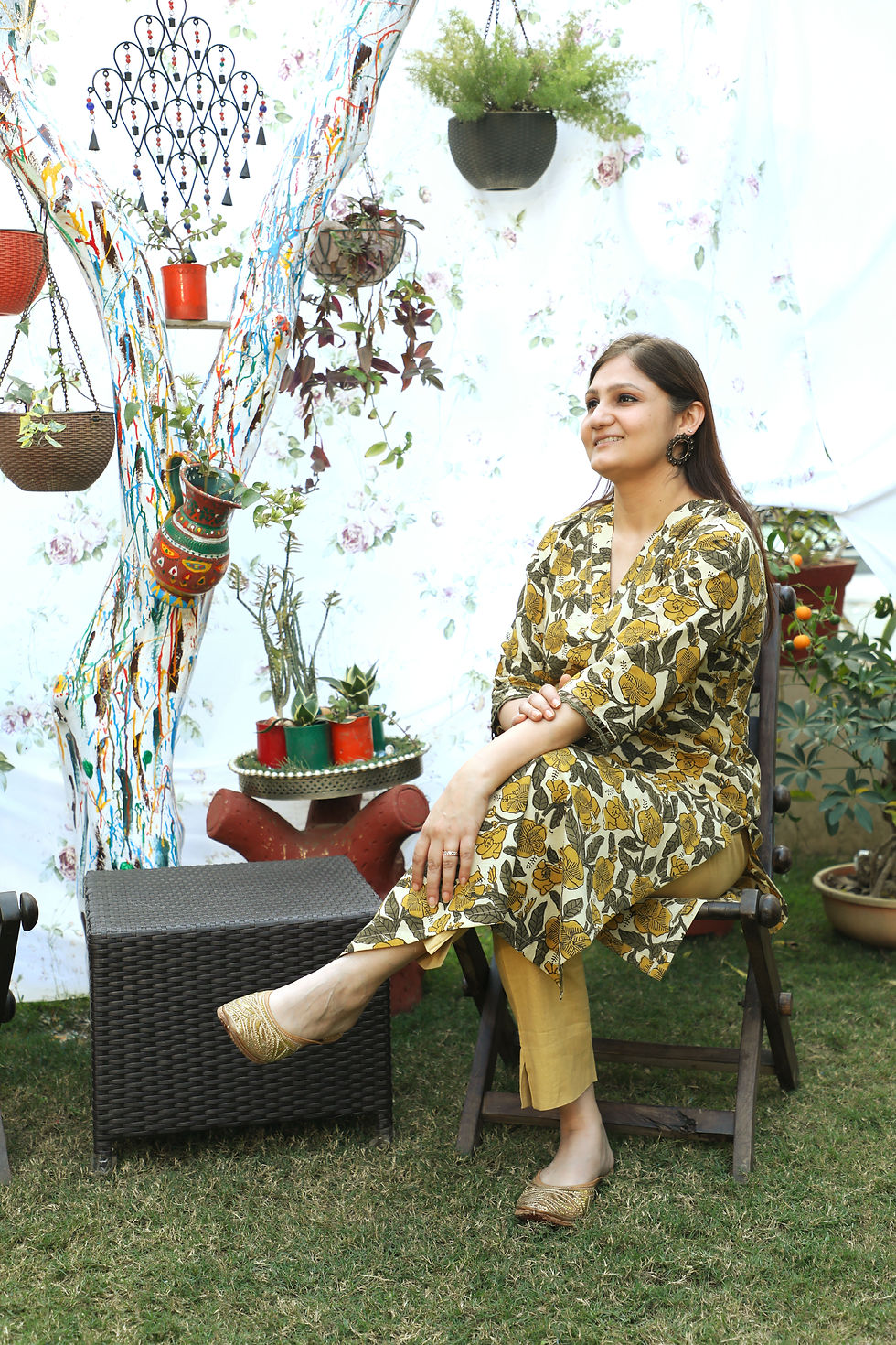 Thumbnail: Hazel pure Handblock Kurta