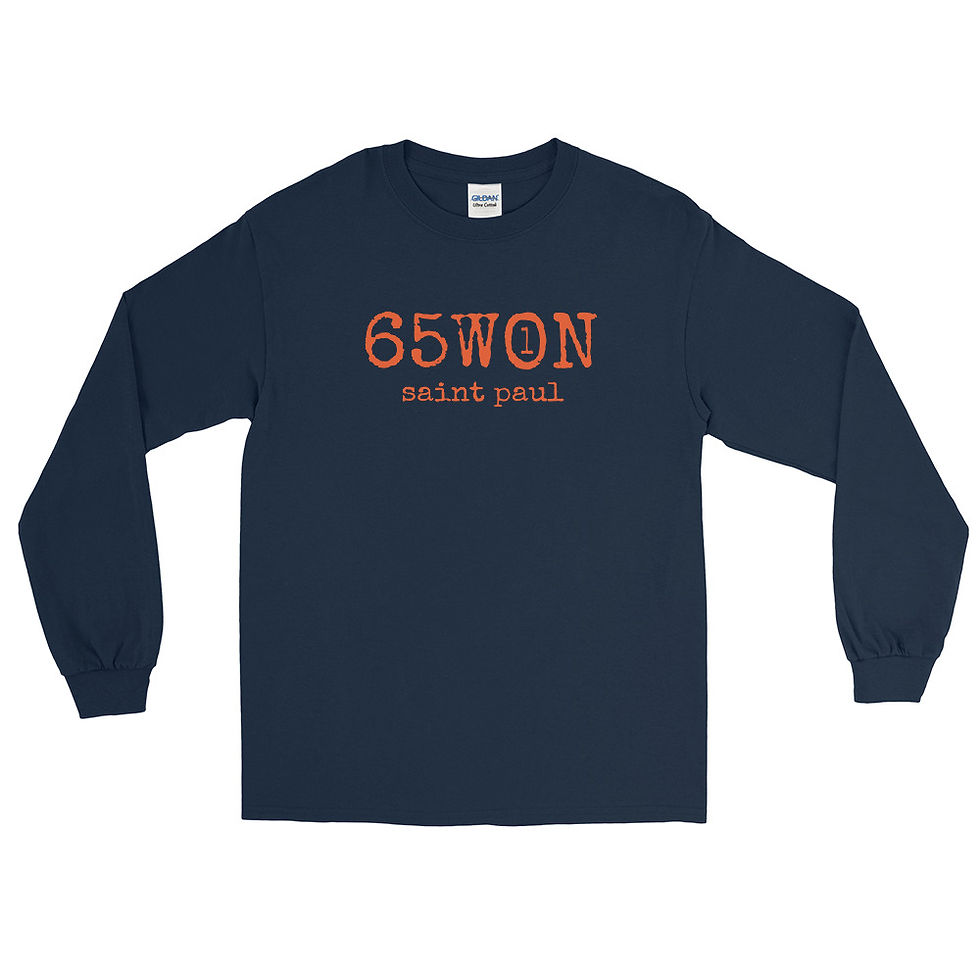 Thumbnail: 65Won Long Sleeve Shirt (Orange Text) - Various Colors Available