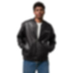 65Won Leather Bomber Jacket