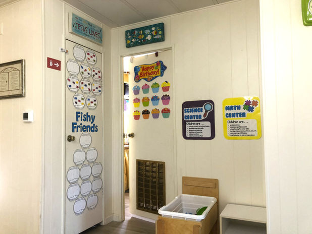 Preschool birthday and behavior management walls.