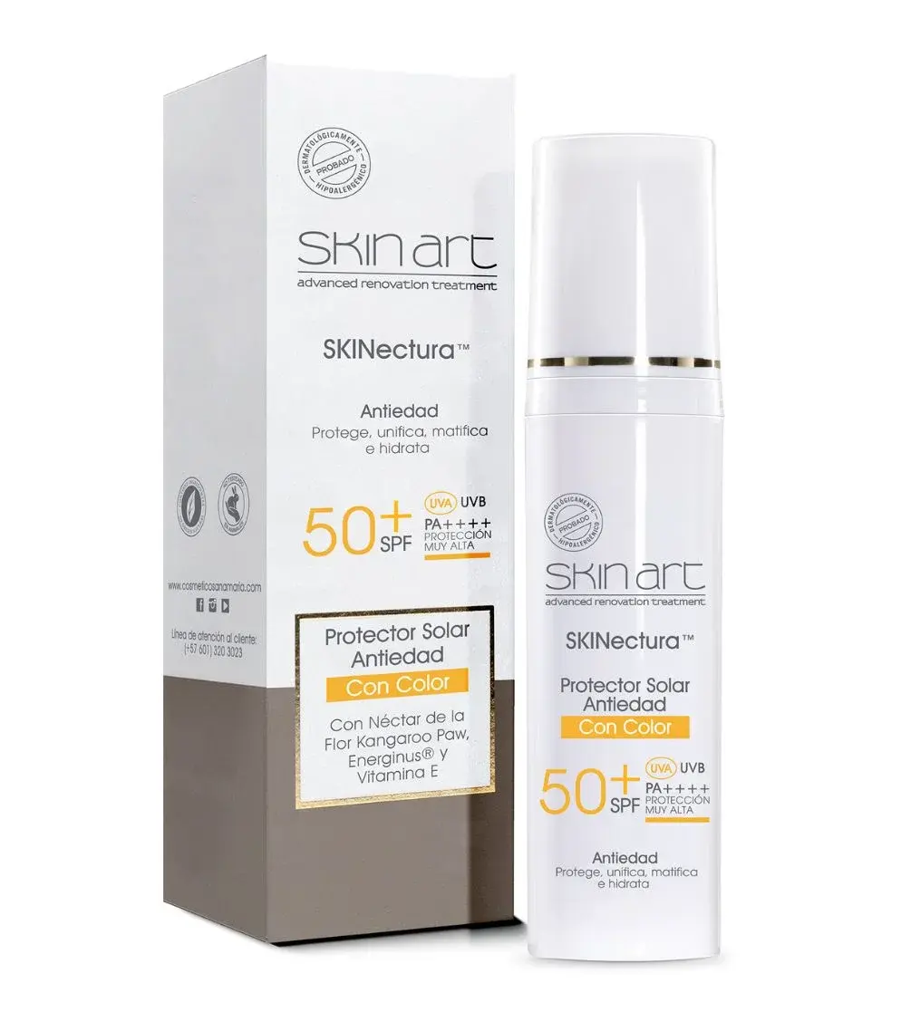 Protector Solar Antiedad con Color Skin Art