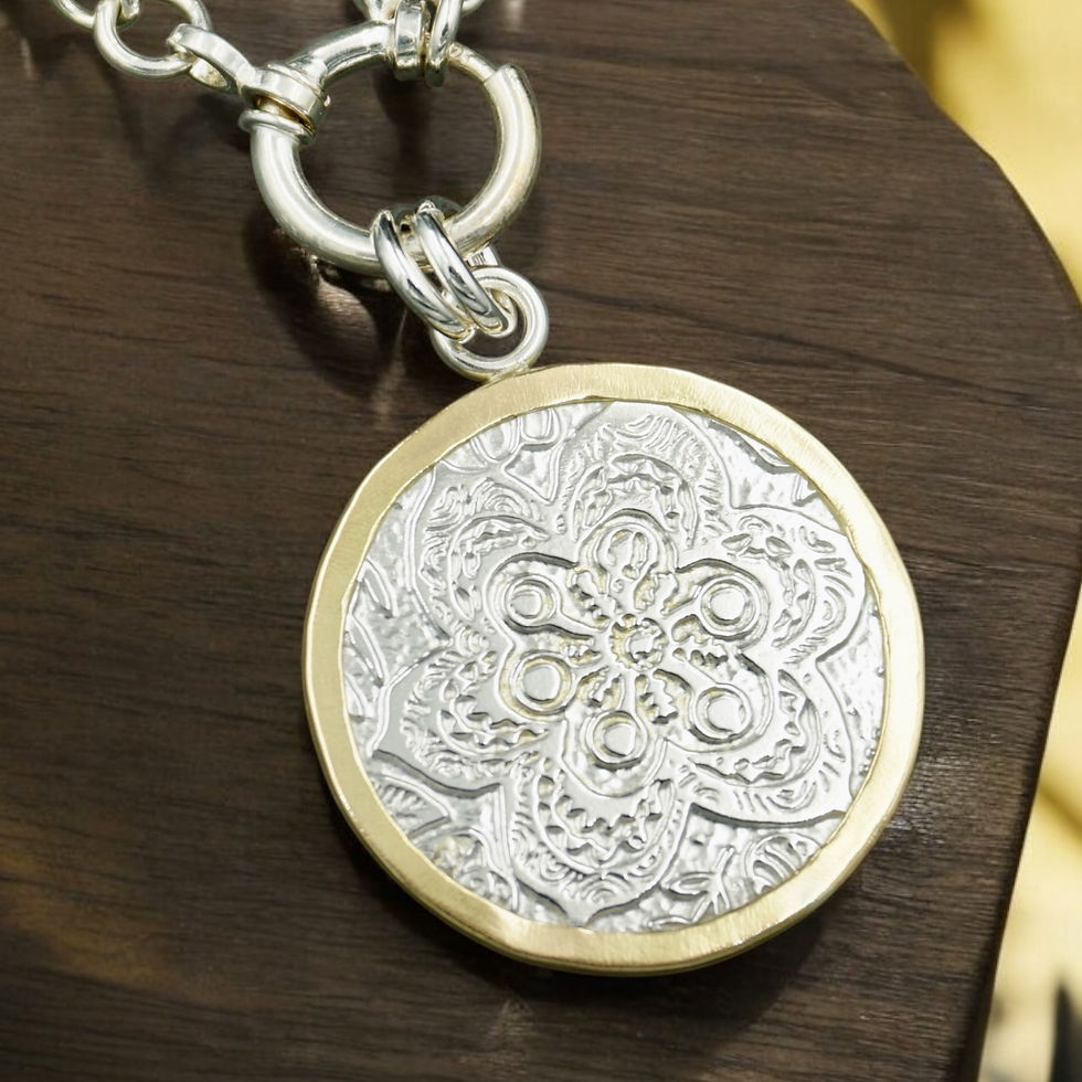 Cici Fiore Necklace - Sterling Silver & 18k Gold