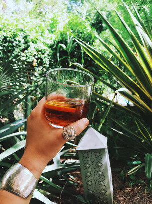 Cheers to vacation with Athena coin ring and silver cuff bracelet