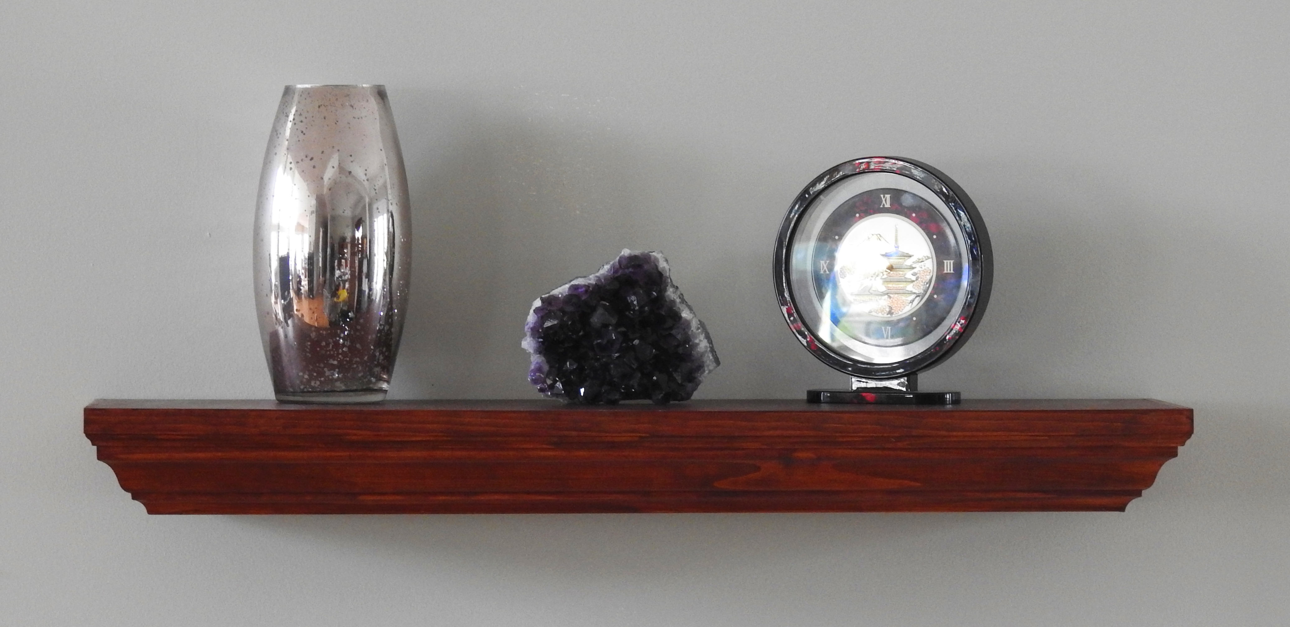 Handcrafted Large Floating Concealment Shelf