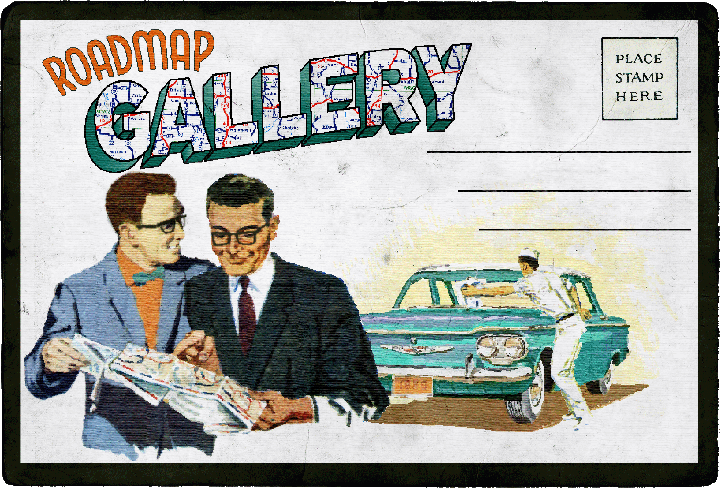 Gallery Road Map Postcard Overlay Versio