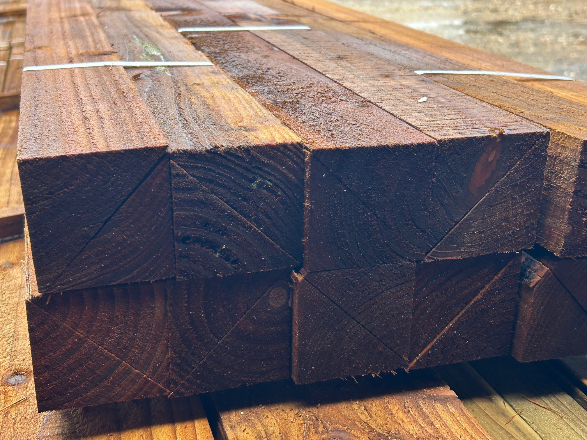 75 x 075 Arris Rail Brown Treated 2Ex 3.0m Length (3x3)